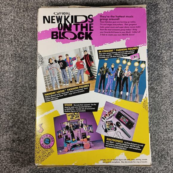 Vintage 1990 New Kids On The Block Joe In Concert Doll Figure w/ Cassette Hasbro - Picture 2 of 9